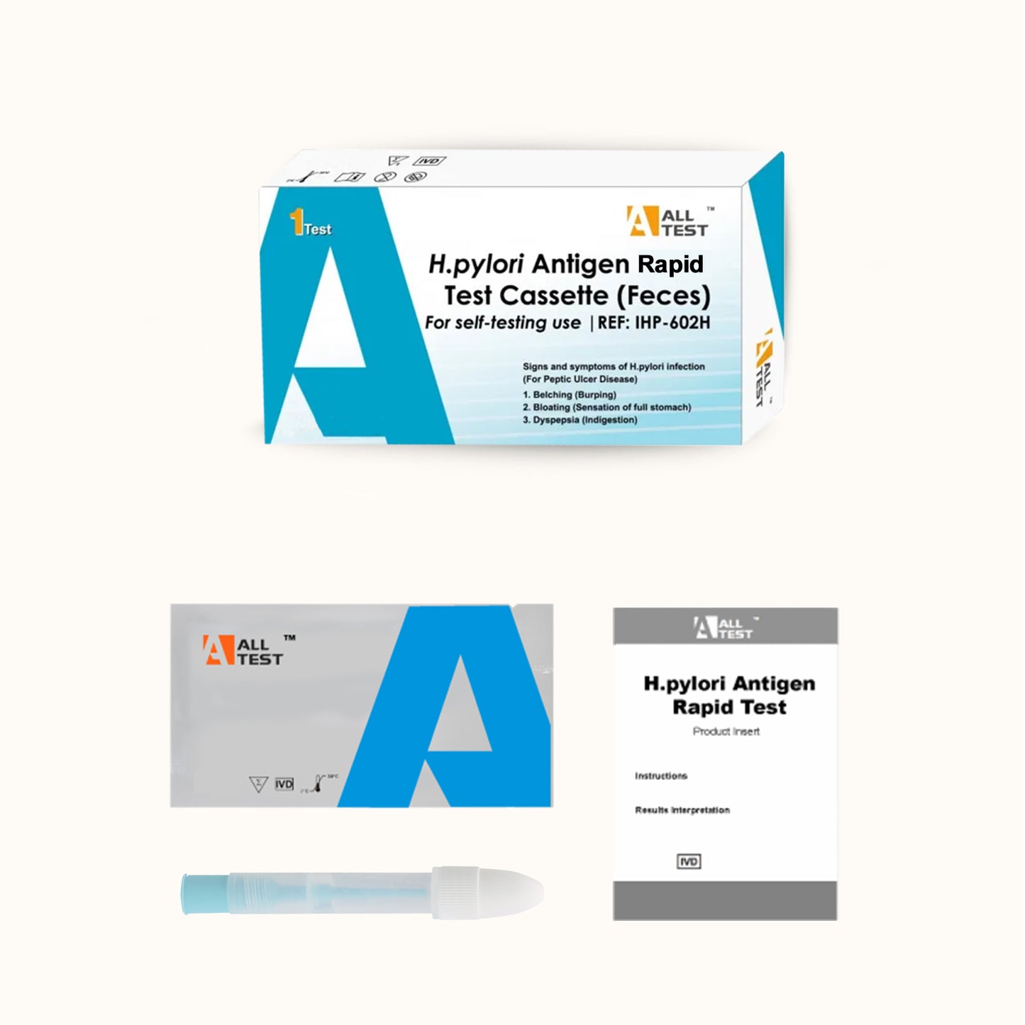 H. pylori Antigen Rapid Test Cassette (Feces) - 5 TESTS